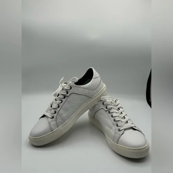 Versace Collection Medusa Strap White Leather Lace Up Sneakers Men's EUR 41 - Picture 3 of 13